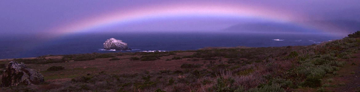 Rainbow Over Jade Cove with Plaskett Rock